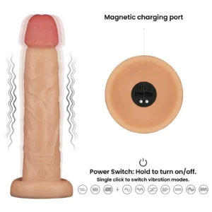 Lovetoy 10" Power Basics Vibrating Realistic Cock with Suction Cup