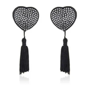 Toyz4Lovers Heart Shine Nipple Tassels — Silver