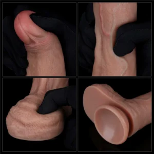 Lovetoy Dual Layered Silicone Cock 8.5'' — Realistic Dildo with Suction Cup