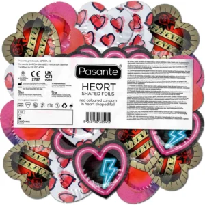 Pasante Heart Bulk Pack Condoms, 144 Pieces
