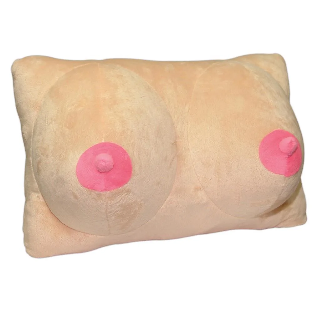 Plush Breast-Shaped Pillow