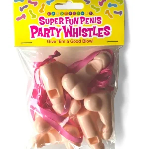 Little Genie Productions Super Fun Penis Party Whistles - 6 Pack