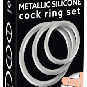 You2Toys Metallic Silicone Set - Silicone Erectile Rings Set
