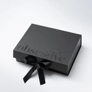 Obsessive Black Gift Box with Ribbon | Luxury Presentation Packaging