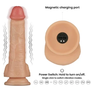 Lovetoy Power Basics Cock 8'' Vibrating Dildo with Suction Cup