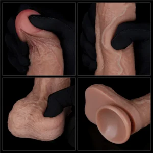Lovetoy 8.5" Double Layer Silicone Dildo with Suction Cup