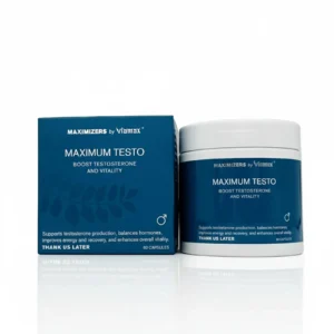 Viamax Maximum Testo – 60 Capsules, Multi-Ingredient Male Supplement with Ashwagandha KSM-66® and Panax Ginseng