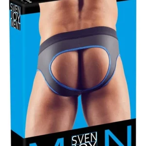 Svenjoyment Men's Jock L – Neoprene-Look Open-Back Pouch Brief