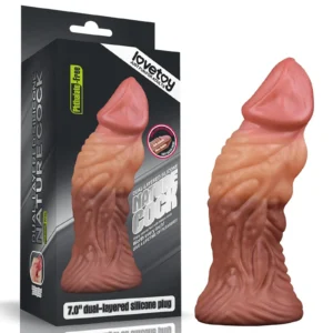 Lovetoy 7'' Nature Cock Dual-Layer Silicone Dildo with Suction Cup