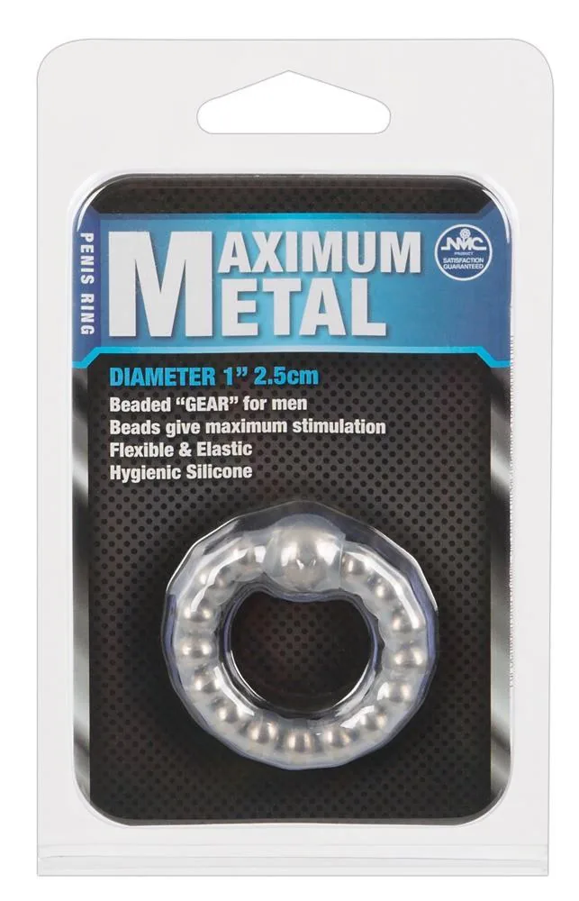 NMC Maximum Metal Ring — Silicone Erection Ring with Metal Balls