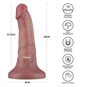 Lovetoy Magic 3 Flesh — вибратор-мастурбатор с фаллоимитатором, 16 см, поливинилхлорид