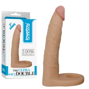Lovetoy The Ultra Soft Double 7" Cock Ring Anal Dildo TPE