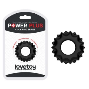Lovetoy Power Plus Cockring Black – TPE Ring for Men