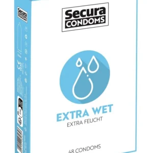 Secura Extra Wet Condoms, 48 Pack
