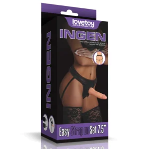 Lovetoy Strap-On Set — Adjustable Harness with Silicone Dildo, 19 cm