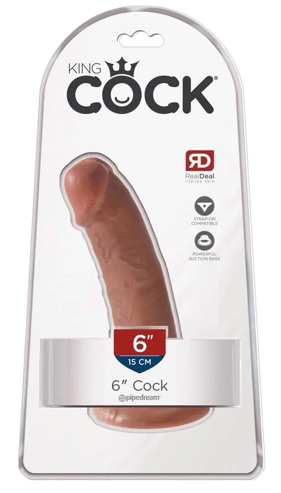 King Cock 6 Cock-Tan Realistic Dildo with Suction Cup