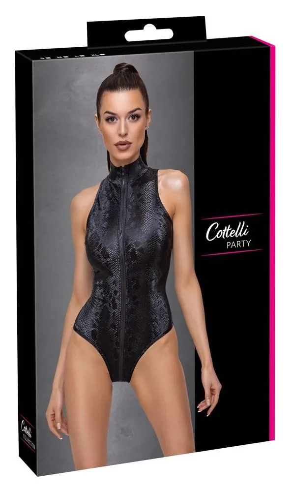 Cottelli PARTY Body Snake S — snakeskin-effect bodysuit