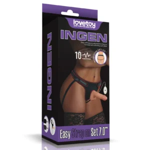 Lovetoy Vibrating Easy Strapon Set 7.0"