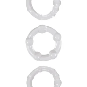 NS Novelties Stamina Rings Transparent Set of 3