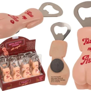 Kiss My Ass Metal Bottle Opener with Magnet – Grajmy Razem