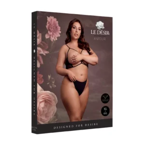 Le Désir Black Lace Open-Cup Triangle Bra Plus Size