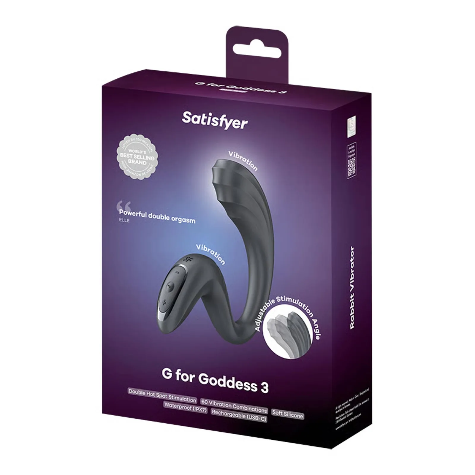 Satisfyer G for Goddess 3 G-Spot Vibrator in Dark Grey