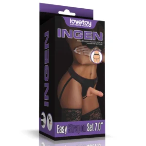 Lovetoy Easy Strapon Set 7.0" with Adjustable Polyester Harness