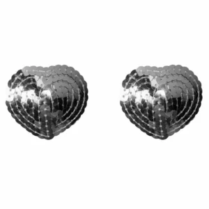 Lola Games Rand Silver Pasties – Self-Adhesive Burlesque Nipple Covers