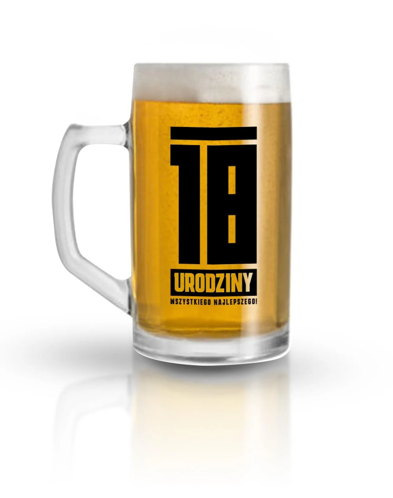 House of Mugs Funny Beer Glass Tankard 500 ml – 18th Birthday