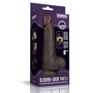 Lovetoy Dual Density Silicone Dildo with Suction Cup — 20 cm, Flesh Colour