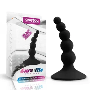 Lure me Beaded Anal Plug Black – Silikonowa zatyczka analna Lovetoy