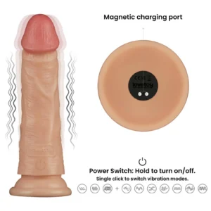 Lovetoy Power Basics Cock 7" Vibrating Realistic Dildo with Suction Cup