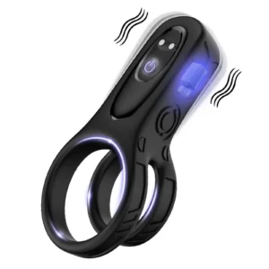 B - Series Joy Mechao Black Vibrating Ring with 9 Vibration Functions