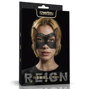 MASK BDSM Skórzana Maska z Wbudowanym Knebel — Lovetoy