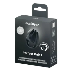 Satisfyer Perfect Pair 1 2-in-1 Vibrating Finger Massager and Cock Ring