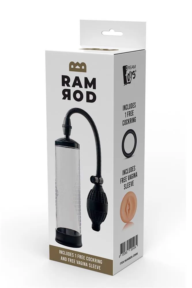Dream Toys RAMROD CLASSIC Manual Vacuum Pump with Masturbator Sleeve