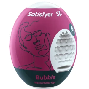 Satisfyer EGGCITED Masturbator Egg Bubble Purple/White