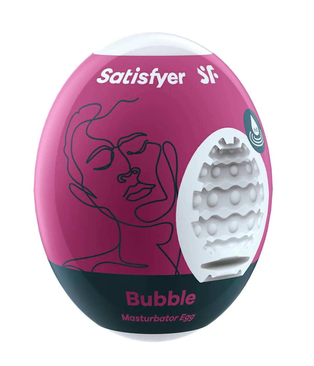 Satisfyer EGGCITED Masturbator Egg Bubble Purple/White
