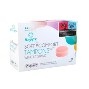 Beppy Soft & Comfort Wet Tampons, 8 Pieces