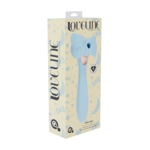 Loveline Darling AirTap Wand Vibrator with Five Head Attachments in Blue