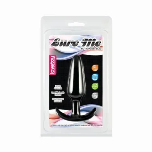 LURE ME Classic Anal Plug S – Silicone Butt Plug with Anchor Base, Black