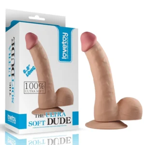 LoveToy 8.8" Ultra Soft Dude Realistic Dildo with Suction Cup