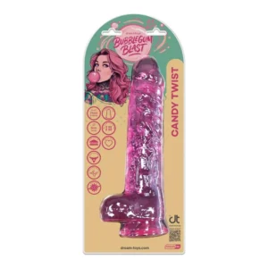 Dreamtoys Bubblegum Blast Candy Twist Classic Pink Dildo