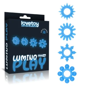 Lumino Play Penis Ring – Glow-in-the-Dark TPE Cock Ring by Lovetoy