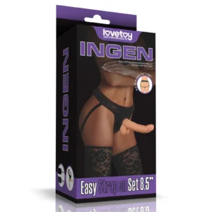 Lovetoy Easy Strapon Set 8.5" with Soft TPE Dildo