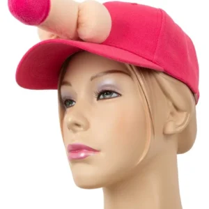 Orion Pink Baseball Cap with Plush Penis and Testicles