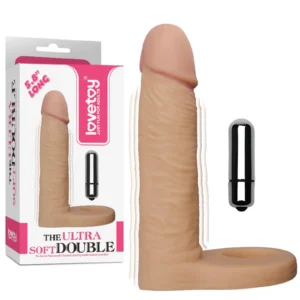 Lovetoy Ultra Soft Double Vibrating Cock Ring with Anal Dildo