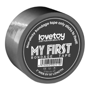 Lovetoy My First Non-Sticky Bondage Tape – Grey, 15 m × 5 cm