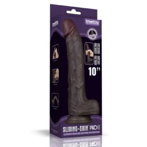 Lovetoy Sliding Skin Pro II 10" Realistic Dual Layer Silicone Dildo