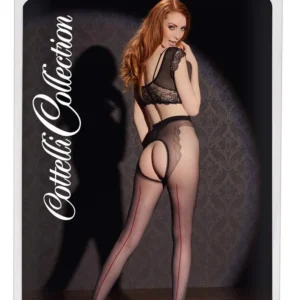 Cottelli LEGWEAR Crotchless Tights 3 — stockings with an open gusset